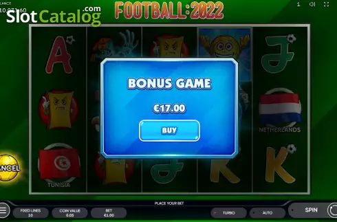 Buy Feature Screen. Football: 2022 slot