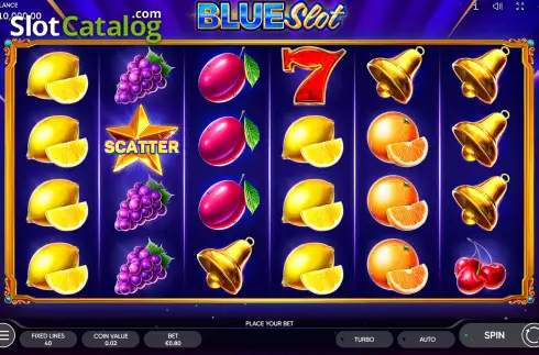 Game Screen. Blue Slot slot