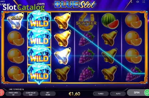 Win Screen. Blue Slot slot
