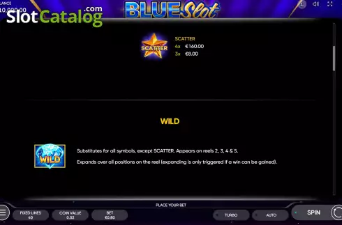 画面9. Blue Slot カジノスロット
