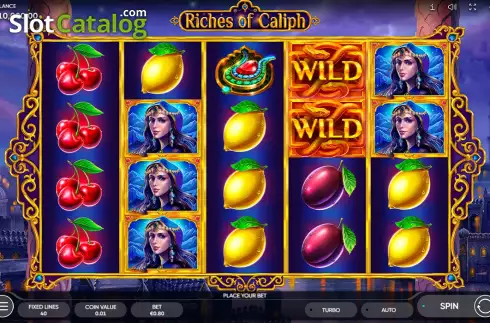 Game Screen. Riches of Caliph slot