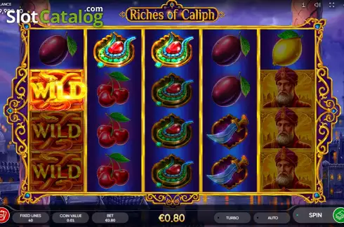 Win Screen. Riches of Caliph slot