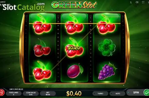 Win screen 2. Green Slot slot