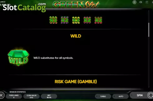 Wild screen. Green Slot slot