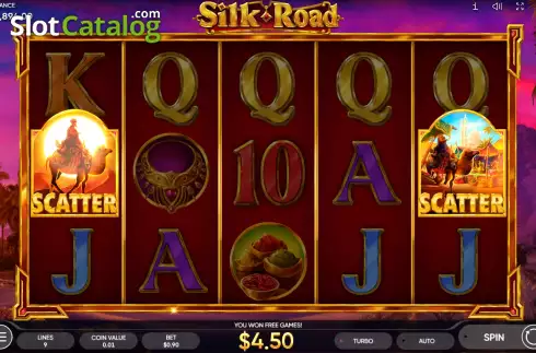 Free Spins Win Screen. Silk Road (Endorphina) slot