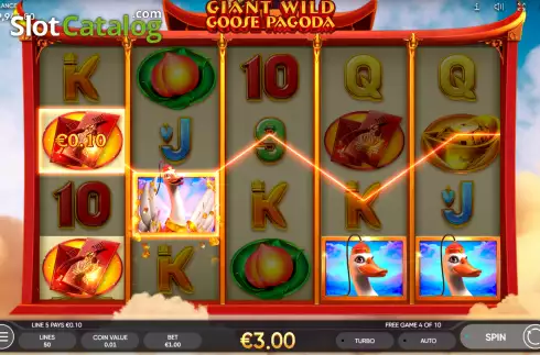 Free Spins Win Screen 3. Giant Wild Goose Pagoda slot