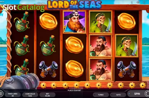 Game Screen. Lord of the Seas (Endorphina) slot