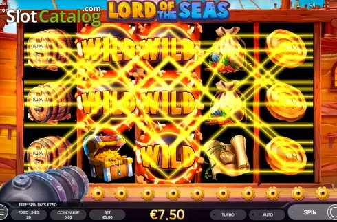 Win Screen. Lord of the Seas (Endorphina) slot