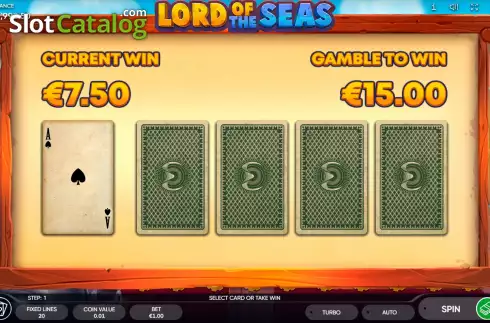 Win Screen 2. Lord of the Seas (Endorphina) slot