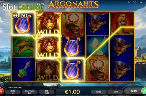 Win Screen 3. Argonauts slot