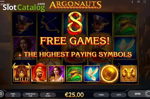 Bildschirm8. Argonauts slot