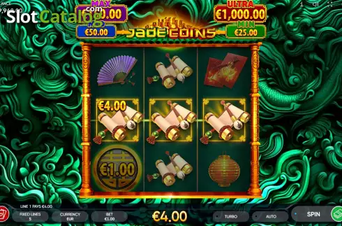 Win Screen. Jade Coins slot