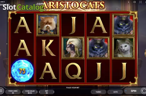 Game screen. Aristocats slot