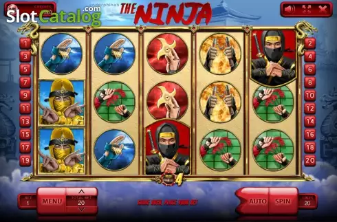 Colectarea de simboluri. The Ninja slot