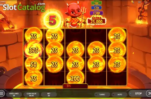 Pantalla4. Burning Hell Tragamonedas 