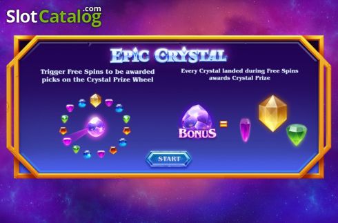 Start Screen. Epic Crystal slot