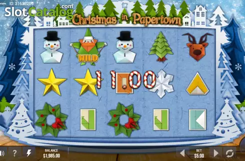 Bildschirm3. Christmas in Papertown slot