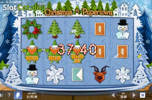 Schermo6. Christmas in Papertown slot