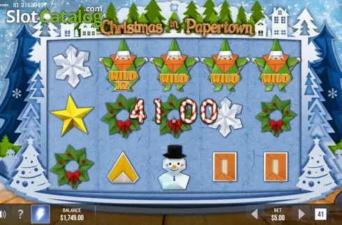 Schermo7. Christmas in Papertown slot