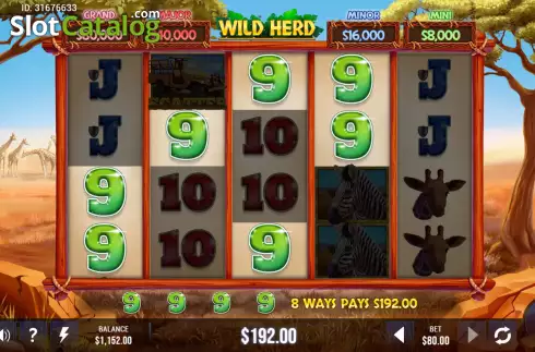 Win screen. Wild Herd slot