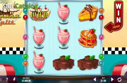 Game Screen. Banana Split slot