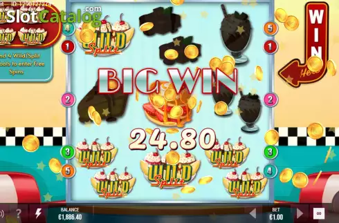 Big Win Screen. Banana Split slot