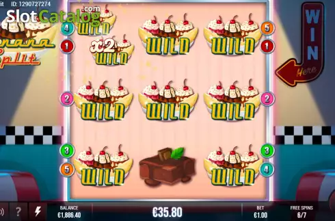 Free Spins GamePlay Screen. Banana Split slot