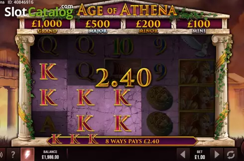 Bildschirm6. Age of Athena slot