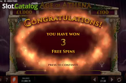 Bildschirm7. Age of Athena slot