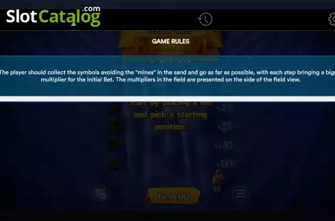 Game Rules screen. Egypt Mine slot