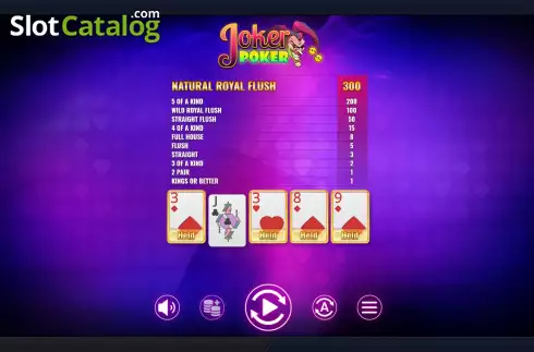 Game screen 3. Joker Poker (Esa Gaming) slot