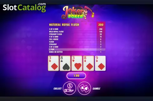 Bildschirm6. Joker Poker (Esa Gaming) slot