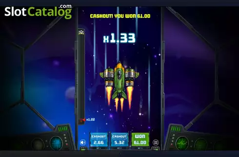 Win screen 2. Rocket Races slot