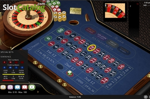 Game workflow. American Roulette (Espresso Games) slot