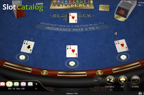 Game workflow screen. Classic Blackjack (Espresso Gaming) slot