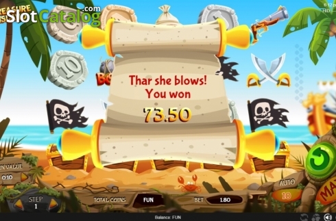 画面6. Treasure Island (Espresso Games) カジノスロット