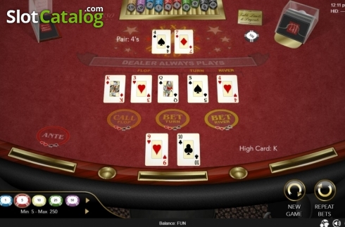 Écran4. Texas Hold'em Poker (Espresso Games) Machine à sous