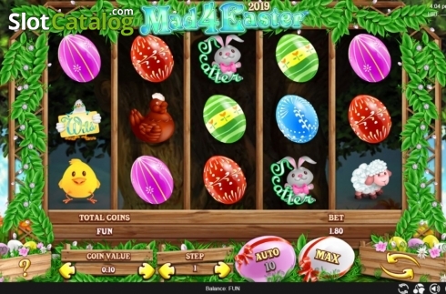 Reel Screen. Mad 4 Easter slot