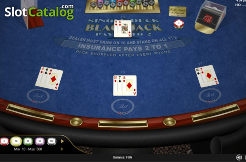 Game Screen 3. Single Deck Blackjack (Espresso Games) slot