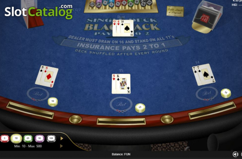 Game Screen 4. Single Deck Blackjack (Espresso Games) slot