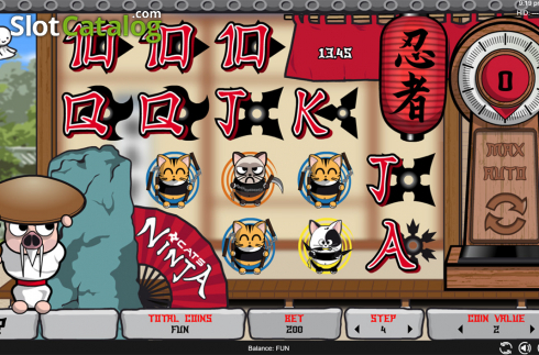 画面5. Ninja Cats カジノスロット