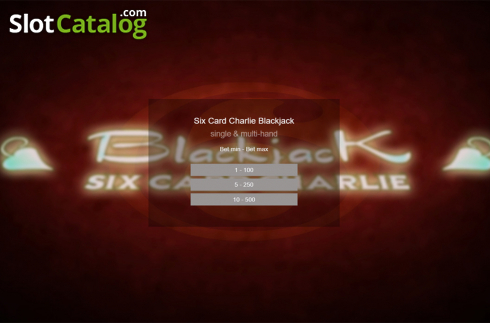 Intro screen. Six Card Charlie Blackjack (Espresso Games) slot