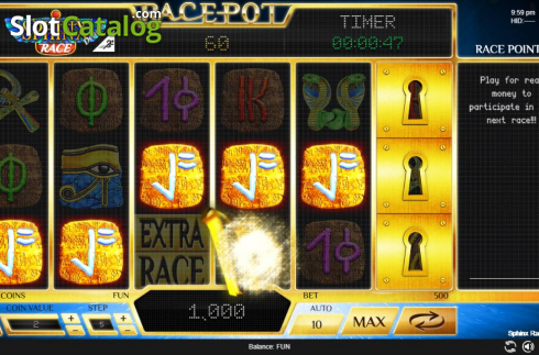 Bildschirm3. Sphinx Race Deluxe slot