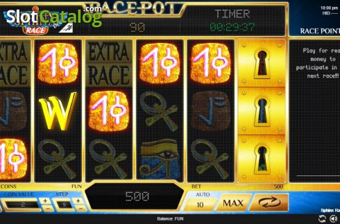 Bildschirm4. Sphinx Race Deluxe slot