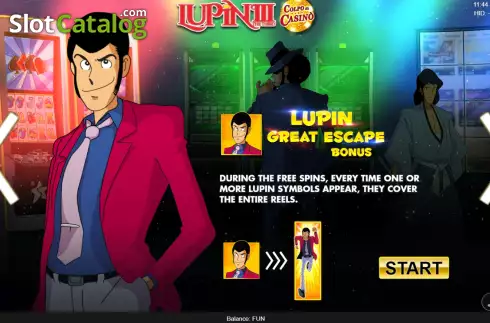 Free Spins screen 3. Lupin III Colpo al Casino slot