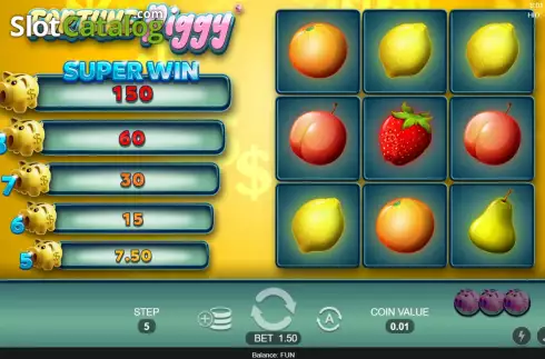 Game screen. Fortune Piggy slot