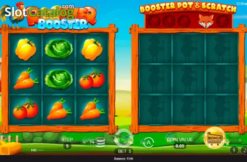 Reel screen. Rooster Booster slot
