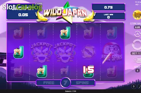 Ecran3. Wild Japan slot