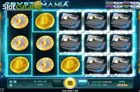 Win Screen 4. Cryptomania Jackpot slot