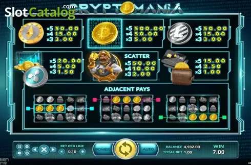 Symbols. Cryptomania Jackpot slot